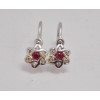 Detské náušnice biele zlato Kvietok C2149-ruby,white Detské náušnice biele zlato Kvietok C2149-ruby,white