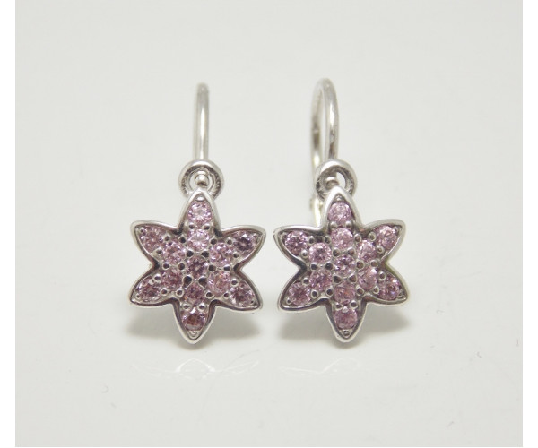 Detské náušnice biele zlato Hviezda C2206-pink Detské náušnice biele zlato Hviezda C2206-pink