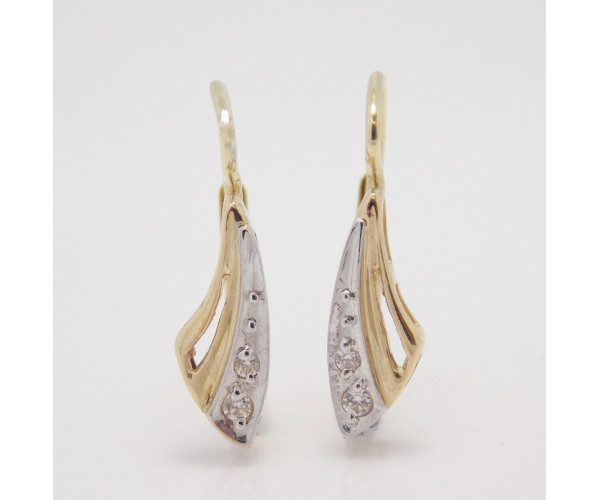 Dievčenské náušnice žlté zlato JM33