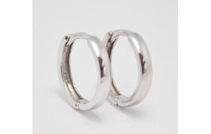 Dámske náušnice biele zlato Kruhy - 14 mm