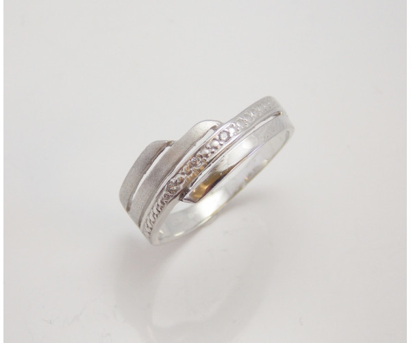 Dámsky prsteň biele zlato Flavia DF1844