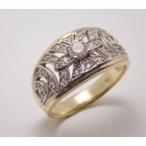 Dámsky prsteň žlté a biele zlato Larissa JM345