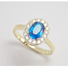 Dámsky prsteň žlté zlato Amalia - blue