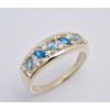 Dámsky prsteň žlté zlato Ideal JM349-blue