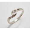 Prsteň s diamantom 0,14 ct z bieleho zlata Beauty