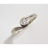 Prsteň s diamantom 0,14 ct z bieleho zlata Beauty