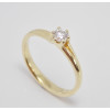 Prsteň s diamantom 0,21 ct zo žltého zlata Perfect