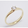 Prsteň s diamantom 0,21 ct zo žltého zlata Perfect