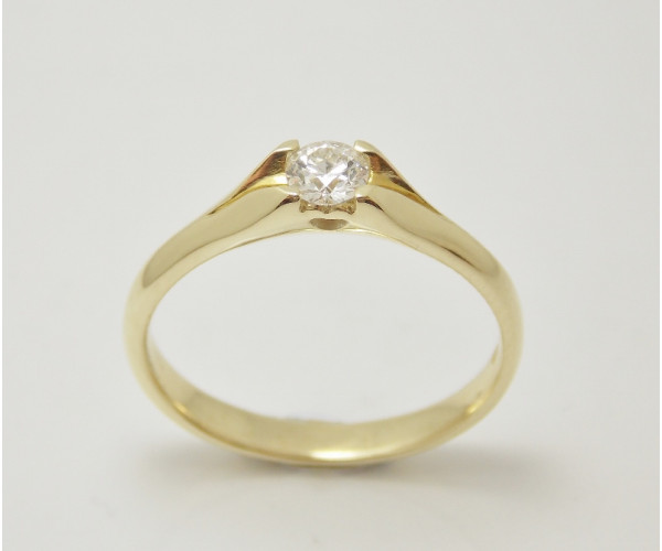 Prsteň s diamantom 0,18 ct zo žltého zlata Secret Hearts