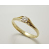 Prsteň s diamantom 0,18 ct zo žltého zlata Secret Hearts