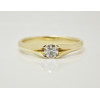 Prsteň s diamantom 0,18 ct zo žltého zlata Secret Hearts