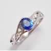 Prsteň so zafírom a diamantmi Blue Mood
