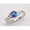 Prsteň so zafírom a diamantmi Blue Mood