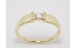 Prsteň s diamantom 0,15 ct zo žltého zlata Chicago