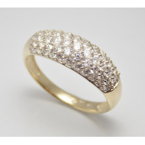 Prsteň s diamantmi zo žltého a bieleho zlata Colette