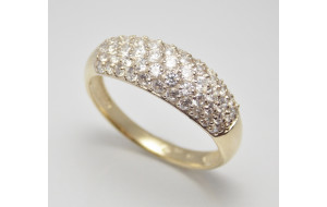 Prsteň s diamantmi zo žltého a bieleho zlata Colette