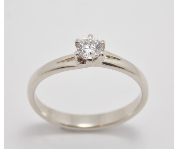 Prsteň s diamantom 0,23 ct z bieleho zlata Perfect