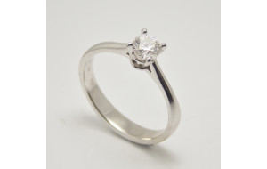 Prsteň s diamantom GIA 0,34 ct z bieleho zlata Lady