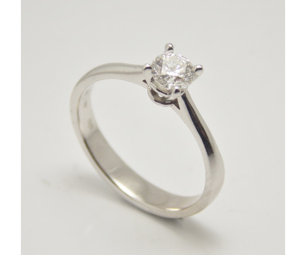 Prsteň s diamantom GIA 0,34 ct z bieleho zlata Lady