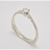 Prsteň s diamantom 0,15 ct z bieleho zlata Country