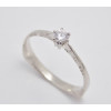 Prsteň s diamantom 0,15 ct z bieleho zlata Country