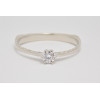 Prsteň s diamantom 0,15 ct z bieleho zlata Country