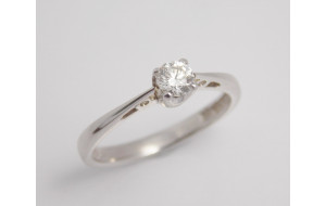 Prsteň s diamantom 0,215 ct z bieleho zlata  Venezia