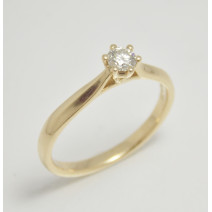 Prsteň s diamantom 0,19 ct  zo žltého zlata Avion