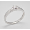 Prsteň s diamantom  0,145 ct z bieleho zlata Favorit