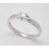 Prsteň s diamantom  0,145 ct z bieleho zlata Favorit