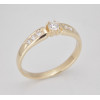 Prsteň s diamantom  0,10 ct zo žltého zlata Verona