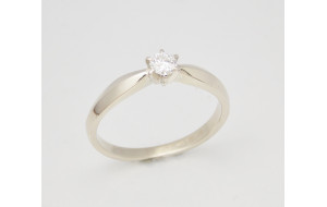 Prsteň s diamantom 0,185 ct z bieleho zlata Tália