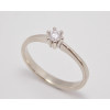Prsteň s diamantom 0,16 ct  z bieleho zlata Feeling