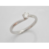Prsteň s diamantom 0,18 ct z bieleho zlata Softly Elegance
