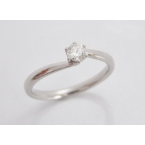 Prsteň s diamantom 0,18 ct z bieleho zlata Softly Elegance
