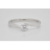 Prsteň s diamantom 0,18 ct z bieleho zlata Softly Elegance