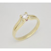 Prsteň s diamantom 0,185 ct a rubínmi zo žltého zlata Princess