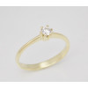 Prsteň s diamantom 0,15 ct  zo žltého zlata Feeling