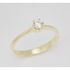 Prsteň s diamantom 0,15 ct  zo žltého zlata Feeling