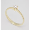 Prsteň s diamantom 0,15 ct  zo žltého zlata Feeling