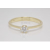 Prsteň s diamantom 0,15 ct  zo žltého zlata Feeling