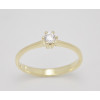 Prsteň s diamantom 0,15 ct  zo žltého zlata Feeling