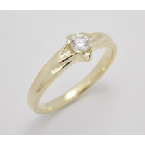 Prsteň s diamantom 0,15 ct zo žltého zlata Little Story
