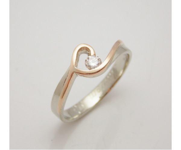 Prsteň s diamantom 0,11 ct Small Heart WR