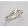 Prsteň s diamantom 0,20 ct z bieleho zlata Secret Hearts