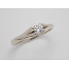 Prsteň s diamantom 0,20 ct z bieleho zlata Secret Hearts