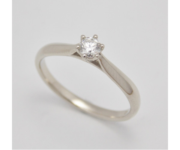 Prsteň s diamantom 0,185 ct  z bieleho zlata Avion H&A