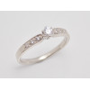 Prsteň s diamantom  0,105 ct z bieleho zlata Verona soft