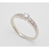 Prsteň s diamantom  0,105 ct z bieleho zlata Verona soft