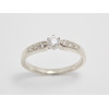 Prsteň s diamantom  0,105 ct z bieleho zlata Verona soft